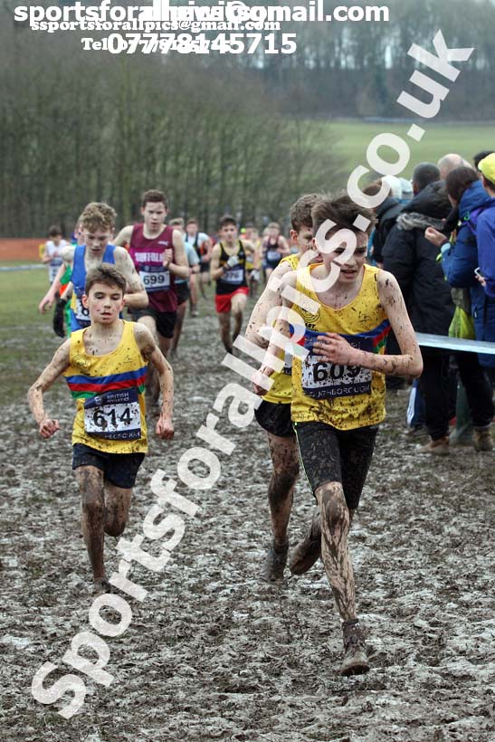 Boys under-13s 2018 British Inter Counties Cross Country Champs., Prestwold Hall, Loughborough. Photo: David T. Hewitson/Sports for All Pics
